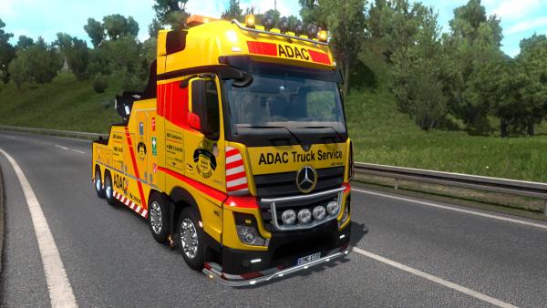 Mod tow truck with crane Mercedes-Benz Actros MP4 for ETS 2