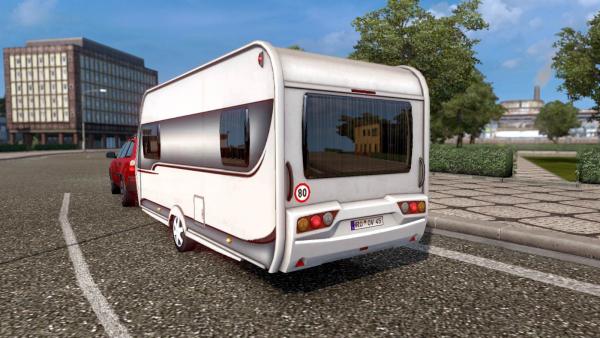 Caravan Trailer Mod - Mobile Home for ETS 2