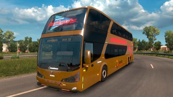 Мод двоповерхового рейсового автобуса Modasa Zeus 2 для ETS 2