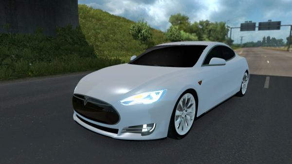 Мод электромобиля Tesla Model S для ETS 2