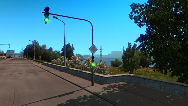 Realistic traffic signal mod for ETS 2
