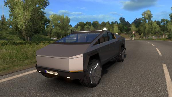 Tesla Cybertruck electric car mod for ETS 2